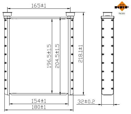NRF 54381 Heat Exchanger, interior heating - 4