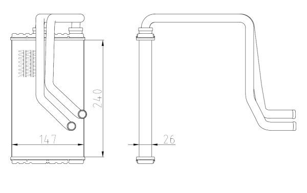 NRF 54387 Heat Exchanger, interior heating - 6