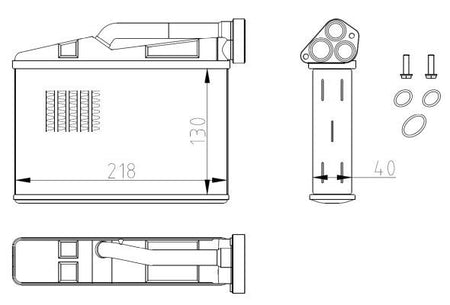 NRF 54409 Heat Exchanger, interior heating - 5