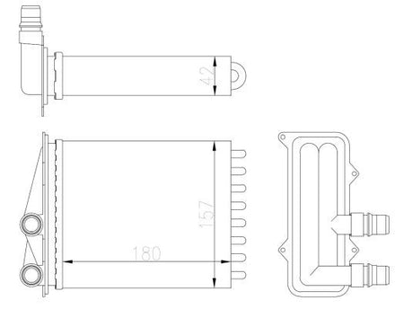 NRF 54412 Heat Exchanger, interior heating - 5