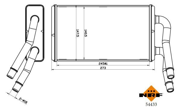 NRF 54433 Heat Exchanger, interior heating - 5