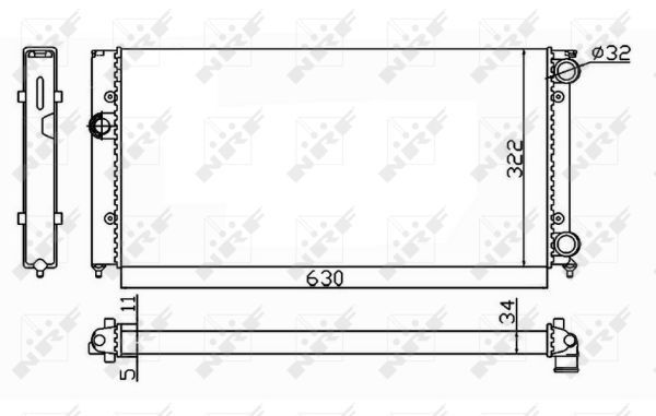 NRF 54664 Radiator, engine cooling - 4