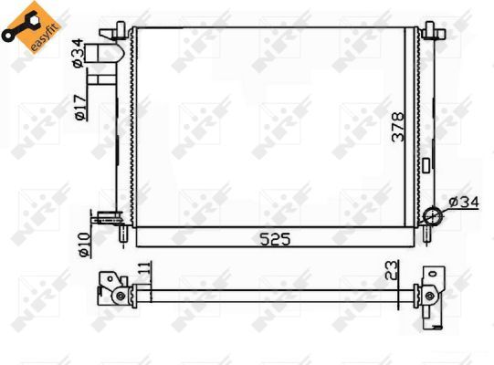 NRF 54667 Radiator, engine cooling - 5