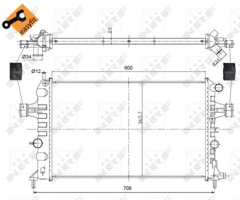 NRF 54668B Radiator, engine cooling - 5