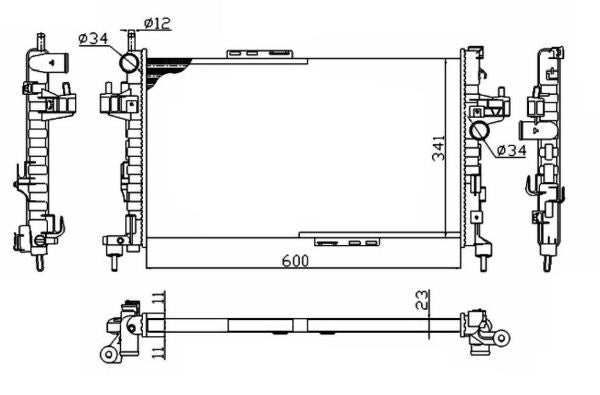 NRF 54753A Radiator, engine cooling - 5