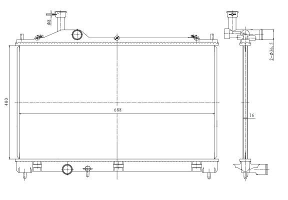 NRF 550025 Radiator, engine cooling - 5