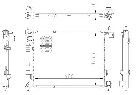 NRF 550033 Radiator, engine cooling - 5