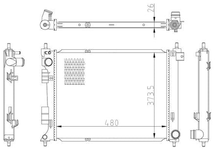 NRF 550033 Radiator, engine cooling - 5