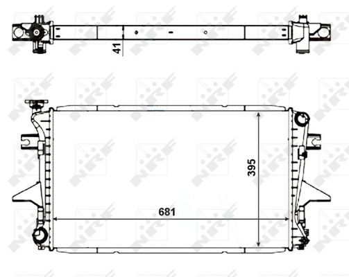 NRF 56061A Radiator, engine cooling - 5