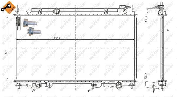 NRF 56081A Radiator, engine cooling - 5