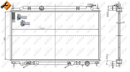 NRF 56081A Radiator, engine cooling - 5