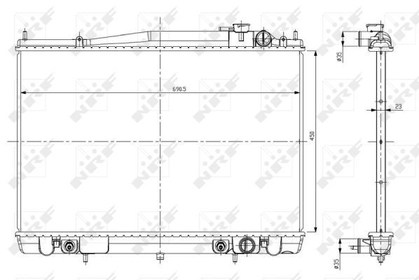 NRF 56084A Radiator, engine cooling - 5