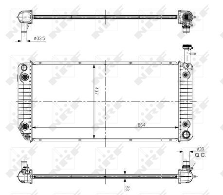 NRF 56093A Radiator, engine cooling - 4