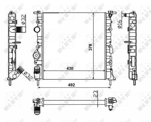 NRF 58023A Radiator, engine cooling - 5