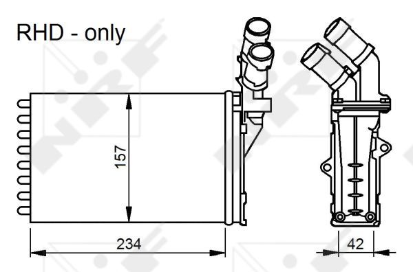 NRF 58034A Heat Exchanger, interior heating - 6