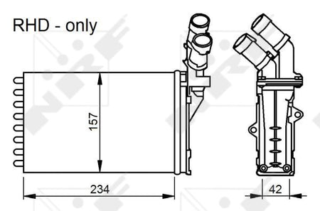 NRF 58034A Heat Exchanger, interior heating - 6