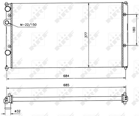 NRF 58093 Radiator, engine cooling - 5