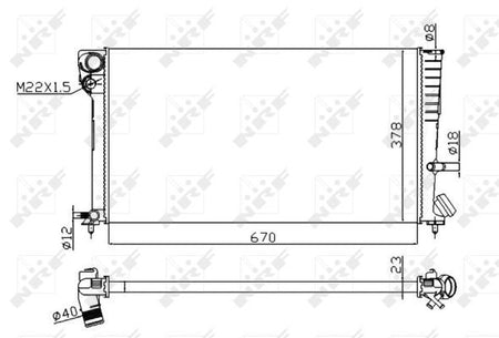 NRF 58101A Radiator, engine cooling - 5