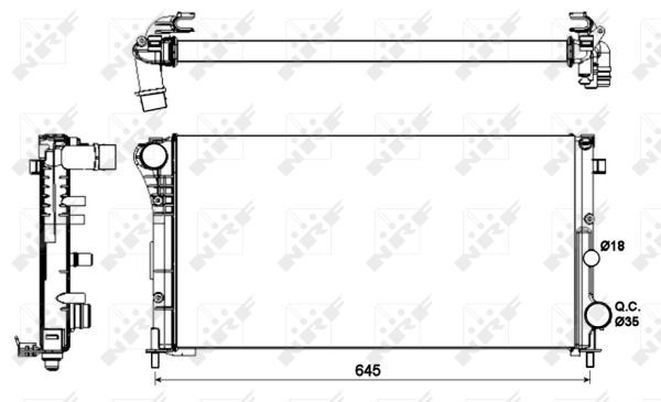 NRF 58185 Radiator, engine cooling - 4