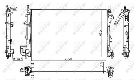 NRF 58203A Radiator, engine cooling - 5