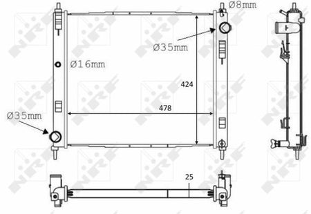 NRF 58231 Radiator, engine cooling - 5