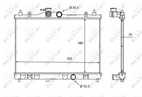 NRF 58236 Radiator, engine cooling - 5