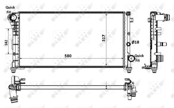 NRF 58237 Radiator, engine cooling - 4