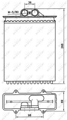 NRF 58255 Heat Exchanger, interior heating - 5