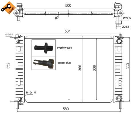 NRF 58276 Radiator, engine cooling - 6