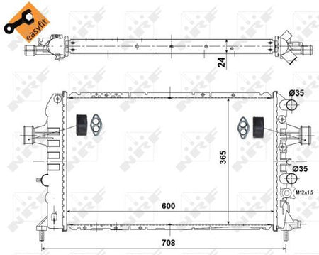 NRF 58355 Radiator, engine cooling - 5