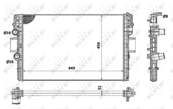 NRF 58361 Radiator, engine cooling - 4