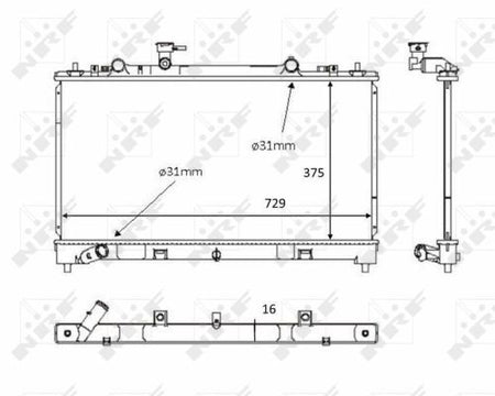 NRF 58381 Radiator, engine cooling - 5