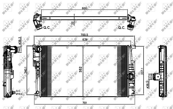 NRF 58411 Radiator, engine cooling - 5