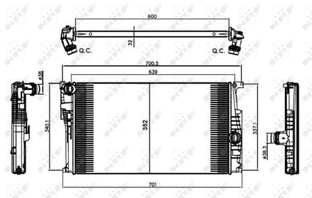 NRF 58412 Radiator, engine cooling - 5
