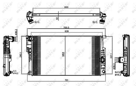 NRF 58413 Radiator, engine cooling - 5