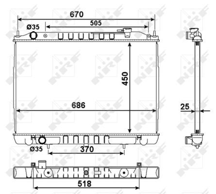 NRF 58418 Radiator, engine cooling - 1
