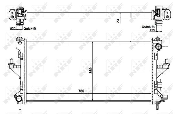 NRF 58424 Radiator, engine cooling - 5