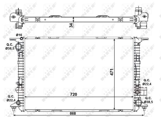 NRF 58439 Radiator, engine cooling - 4