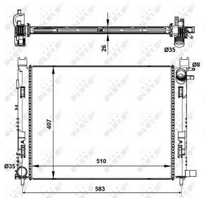 NRF 58443 Radiator, engine cooling - 5
