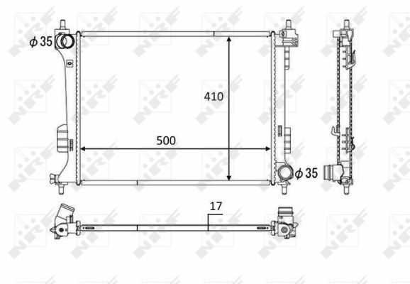 NRF 58451 Radiator, engine cooling - 4