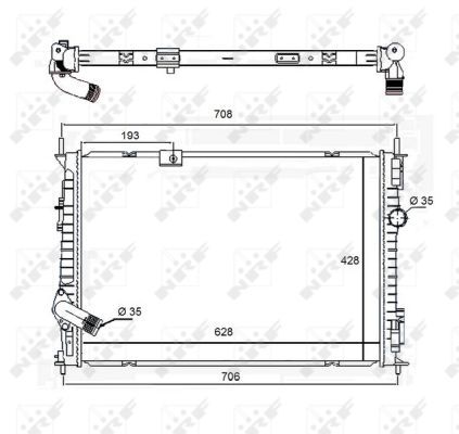 NRF 58455 Radiator, engine cooling - 5