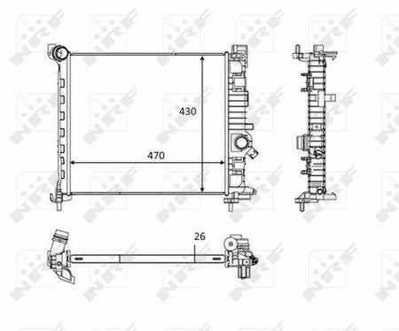 NRF 58473 Radiator, engine cooling - 5