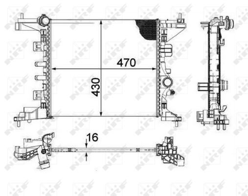 NRF 58477 Radiator, engine cooling - 1