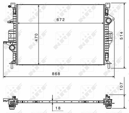 NRF 58499 Radiator, engine cooling - 1