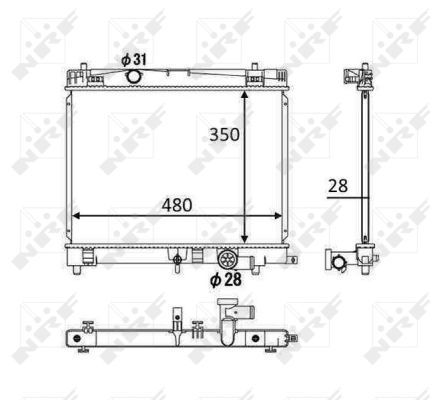 NRF 58501 Radiator, engine cooling - 5