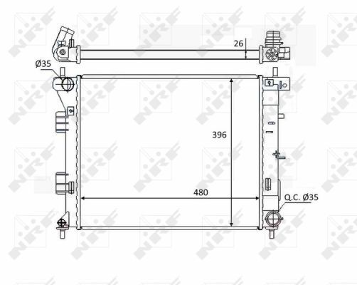 NRF 58522 Radiator, engine cooling - 5