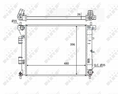 NRF 58522 Radiator, engine cooling - 5