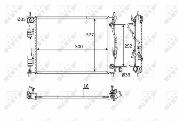 NRF 58556 Radiator, engine cooling - 4