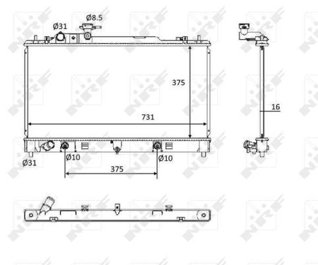 NRF 58561 Radiator, engine cooling - 5