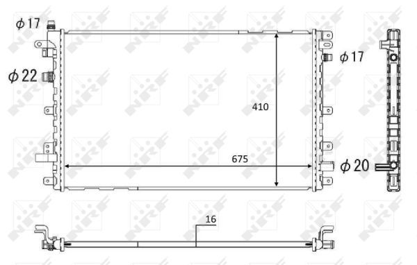 NRF 58569 Radiator, traction battery - 5